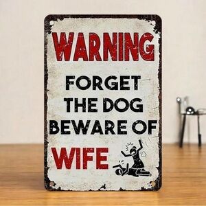 Humorous / Fun Warning Dog Sign Christmas gift